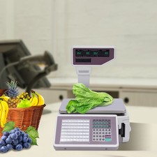 Commercial Digital Food Price Computing Scale 66LBS with Dual Label Printer Fast picture