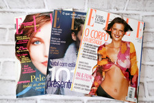 Vtg 1997 1999 ELLE Magazine Lot of 3 Eva Herzigova Laetitia Casta Portuguese Ed picture