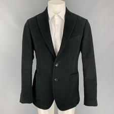 GABRIELE PASINI Size 40 Black Cotton Single Breasted Sport Coat picture