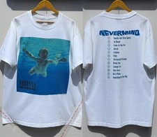 SALE 1Nirvana Nevermind 1992 Tour T-shirt Size S-5XL Reprint picture