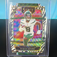 Panini 2021 Select Concourse Elijah Moore Jets #56 Zebra Prizm Die-Cut RC picture
