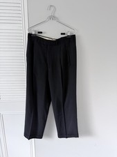 VTG Giorgio Armani Classico Laine Wool Doublure Cuffer Baggy Trouser Pants 32x27 picture