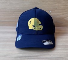 NEW Notre Dame Irish Football TEAM ISSUED Rare GOLD HELMET Adjustable Hat - Navy picture