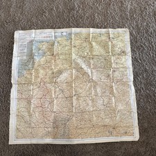Vintage WWII RAF Silk Escape Evasion Map 43/C&D France Belgium Holland Germany picture
