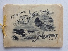 Newport Oregon Sea Shore Antique 1904 Book Portfolio of Photos, 24 Photogravures picture