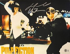 John Travolta Uma Thurman Signed 11x14 Pulp Fiction Photo Beckett Witnessed NEW picture