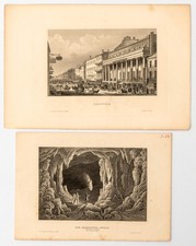 Antique 19th Century Kentucky Engravings: Louisville and Mammoth Cave picture