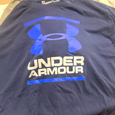 Under Armour XL Blue Graphic Logo Tee short sleeve Never worn picture