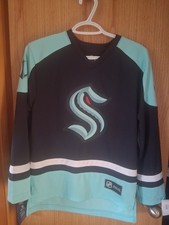 NEW Seattle Kraken Jersey Youth Large L Beniers #10 NHL Blue Shirt picture