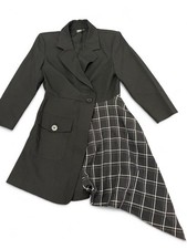 Vero Moda Asymmetric Mixed-Media Blazer Dress picture