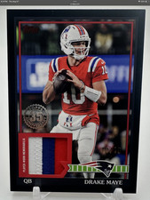 1/1 Drake Maye 2026 Topps 1991 Relic 10/10 JERSEY MATCH  3 Color Patch 35th rare picture