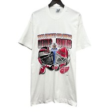 Vtg NHL Stanley Cup 1995 Finals Devils Red Wings Single Stitch White XL T-Shirt picture