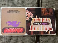 Vtg 1975 Backgammon Selchow & Righter S & R Board Game Complete in Original Box picture