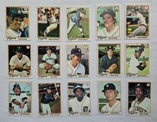 1978 Topps Detroit Tigers Team Set (24 cards) Near Mint picture