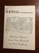 Playbill Madeleine Renaud Ziegfeld Theatre December 8 1952 picture