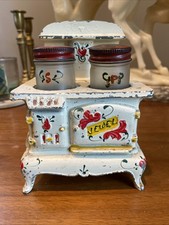 Adorable Vintage Jewel Stove Salt and Pepper ShakerSet - Metal Stove Table Decor picture