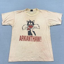 Vintage Looney Tunes shirt mens medium Arkansas Sylvester funny 80s USA picture
