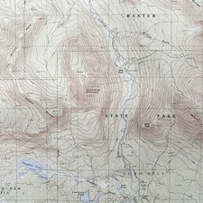 Map Doubletop Mountain Maine 1988 Topographic Geo Survey 1:24000 27 x 22