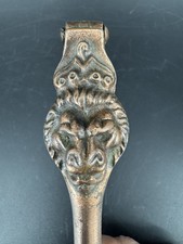 Vintage Lilium Brass Lion Head Nutcracker Ornate European Antique Kitchen Tool picture