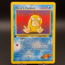Pokemon Misty's Psyduck 90/132 - 1st Edition Gym Challenge NM Vintage 2000 WotC picture