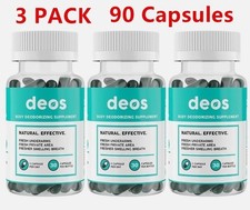 3PACK DEOS Internal Deodorant Supplement – Full Body Deodorizer - (90 Capsules) picture