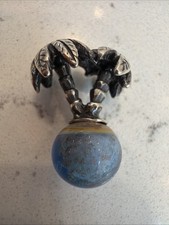 Troll Beads, Palm Island Bead Silver Palm Trees (Art Glass LAA 925s?) picture
