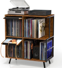 Faesun 3 Tier Flip Top Record Player Stand, Vinyl Record Storage Holds up to 300 picture