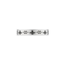 Authentic Gucci GG and Bee Engraved Sterling Silver Thin Ring | 10 1/4 or  picture