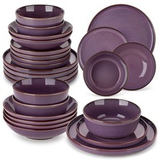 vancasso 4/12/16/18/24-Piece Blue Green Purple Stoneware Dinnerware Set for 4/6 picture