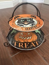 Certified International Scaredy Cat 2 Tier Server Halloween Shakers picture