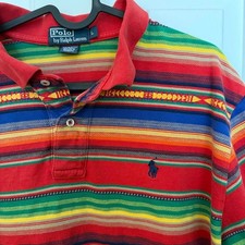 Vintage Polo Ralph Lauren Mac Miller Aztec Pattern Polo Shirt Mens Large Multi picture
