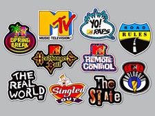MTV Sticker Pack (QTY 10) SET 1 headbangers ball road rules real world yo raps picture