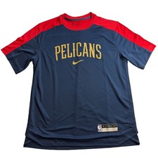 Nike NBA New Orleans Pelicans Team Issue Dri-Fit Shirt Men Sizes FQ4876-657 RARE picture