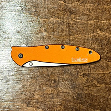 Kershaw Leek 1660OR Assisted Pocketknife, Plain Drop Point, Orange Aluminum picture