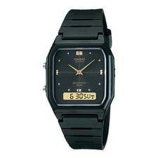 Casio Men’s Analog Digital Watch with Black Dial and Gold Accents - AW-48HE-1AV picture