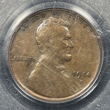 1914 D Lincoln Wheat Cent 1c Choice VF Details Very Fine Key Date picture
