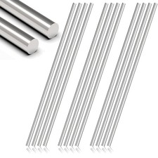 12Pcs 3/16 x 12in 304 Stainless Steel Round Rod, Metal Shaft, 3/16x12in, 12  picture