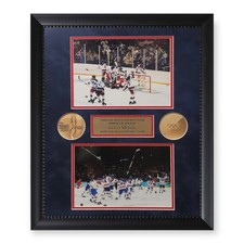 1980 & 2026 Olympic USA Hockey Unsigned Photograph Collage Framed to 16x20 picture