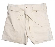 NWT P.A.R.O.S.H. White Denim Cabarex Shorts M 40 Parosh picture
