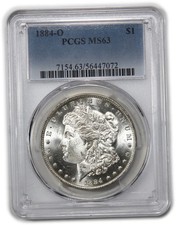 1884 O PCGS MS63 - Silver Morgan Dollar $1 US Coin #63736A picture