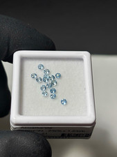 .51ct Blue Aquamarine Round Cut Transparent Loose Gemstones 2x1.2mm 15pc picture