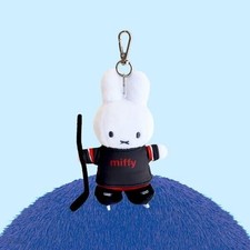 Miffy Official Plush Mascot Miffy Ice Hockey BLACK Rabbit Key ring Bag charm New picture