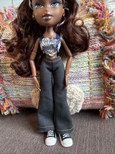 Handmade Bratz Doll Clothes Bandana Top And Jeans Outfit Only picture