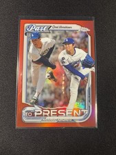 2026 Topps Chrome Past To Present Hershiser/Yamamoto Red Refractor #1/5 Dodgers picture