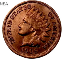 1909 Indian Head Penny Cent ~ Borderline Uncirculated (red) *AU++* picture