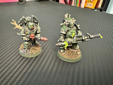Death Guard Plague Marines Heavy Gunners Lot x2 well painted picture