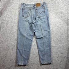 Vintage 90s Levi's 550 Orange Tab Relaxed Tapered Jeans 34x28 Light Wash picture