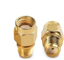 Maswell RP-SMA to sma male Low Loss Jack Coax Adapter 2PCS 4G 5G WiFi Antenna picture