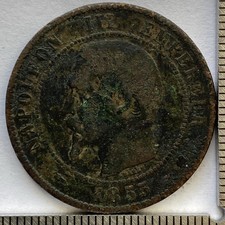 1855 France 10 Centimes - Fine Details  picture