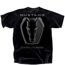 Ford Mustang Dark Horse Pony Black Graphic Cotton T-Shirt Official Licensed picture